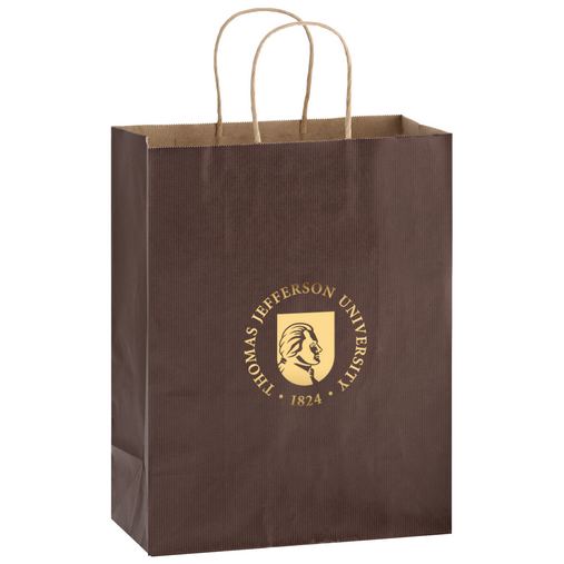 Custom Printed Matte Color Paper Shopper Tote Bag (8"x4 3/4"x10 1/2") - Foil Stamp - 4M8410-FS